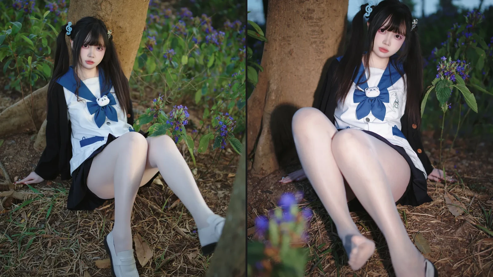 [gravure] 洛桑w伊梓 - No.023 桑梓双马尾jk (38 photos)