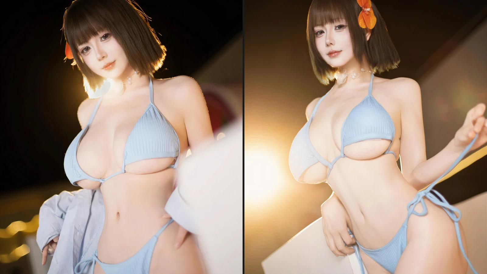 [swimwear] Mo Ye 787 - Blue Swimwear (8 photos)