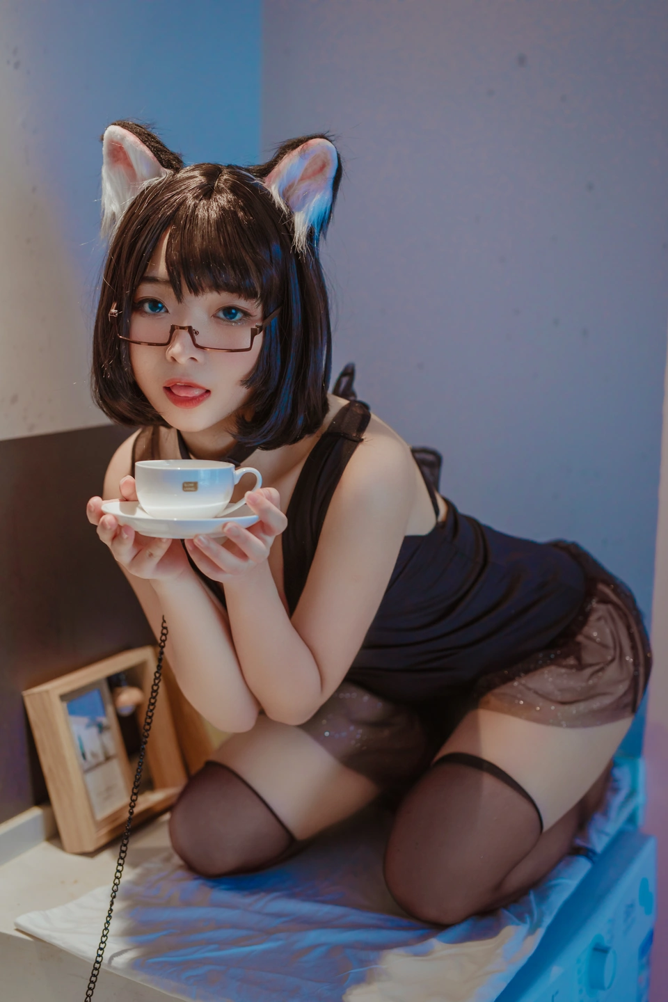 yuuhui – NO.001 Cat Ear Black Dress (10 photos) - Yuuhuiyu Hui (yuuhui玉汇) - Photo 4 of 10
