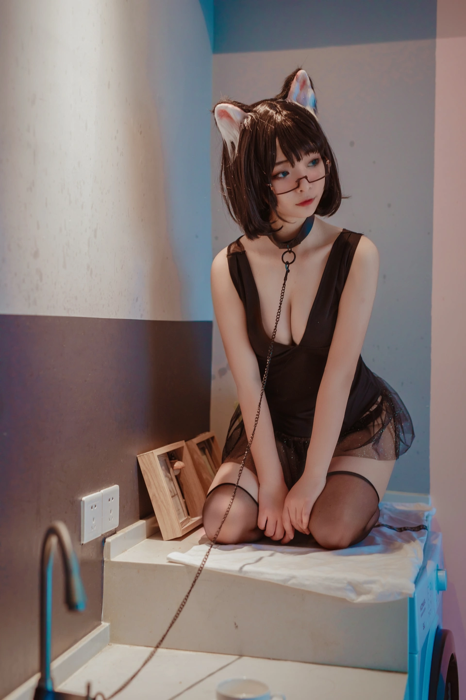 yuuhui – NO.001 Cat Ear Black Dress (10 photos) - Yuuhuiyu Hui (yuuhui玉汇) - Photo 5 of 10