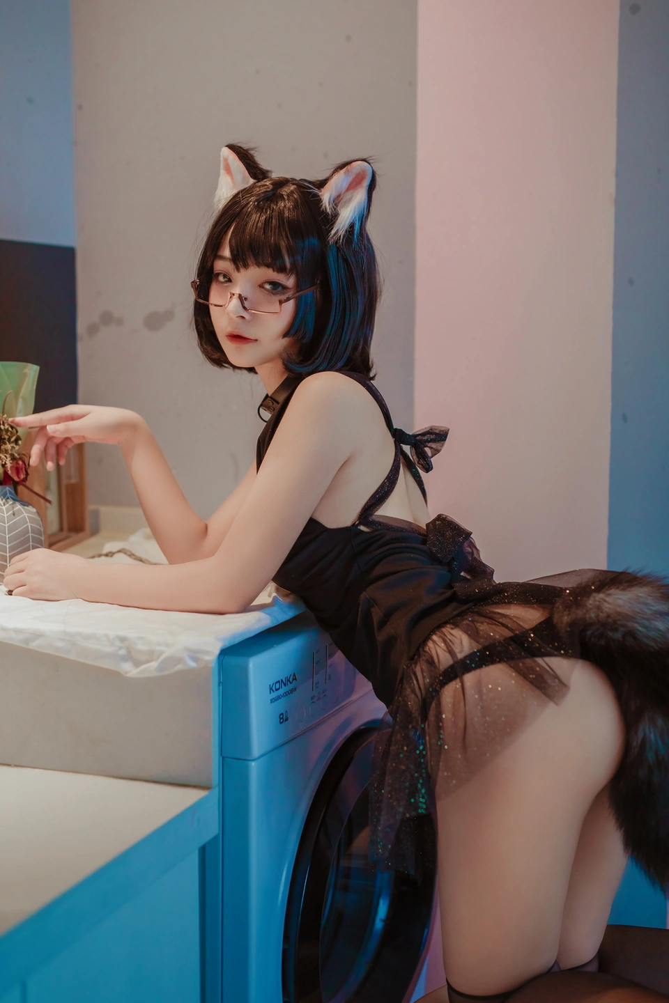 yuuhui – NO.001 Cat Ear Black Dress (10 photos) - Yuuhuiyu Hui (yuuhui玉汇) - Photo 7 of 10