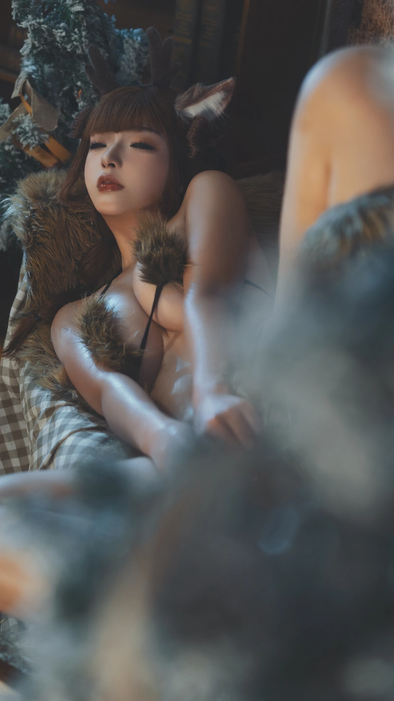 yuuhui玉汇 – NO.011 Christmas Reindeer Beast Ears (110 photos) - Yuuhuiyu Hui (yuuhui玉汇) - Photo 26 of 110