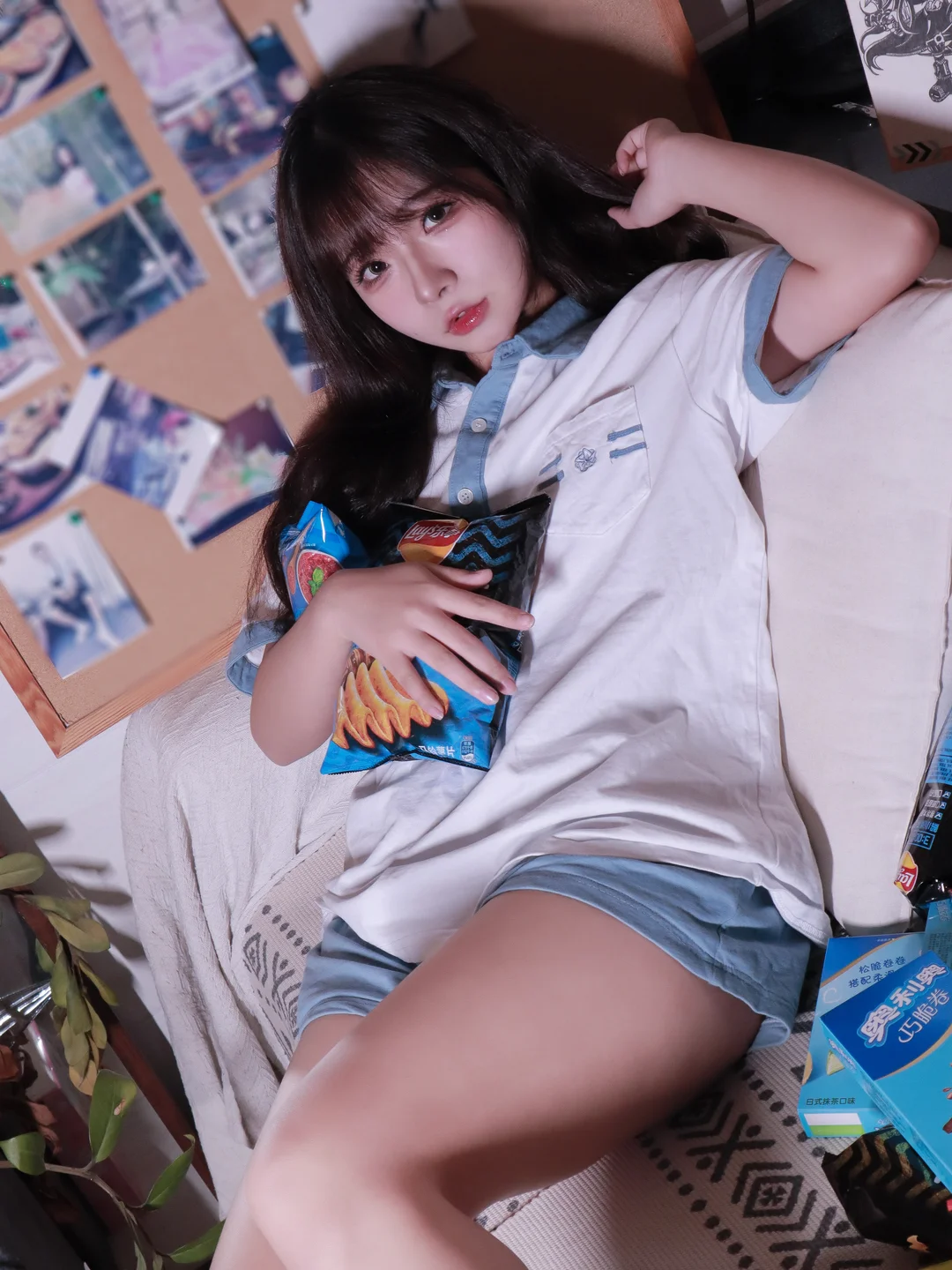 yuuhui玉汇 – NO.076 Blue & White Stripe Girl Sky & Cloud Girl (81 photos) - Yuuhuiyu Hui (yuuhui玉汇) - Photo 5 of 81