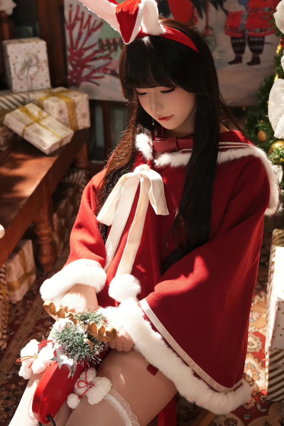 yuuhui玉汇 – NO.141 Christmas Special Confession Night (130 photos)