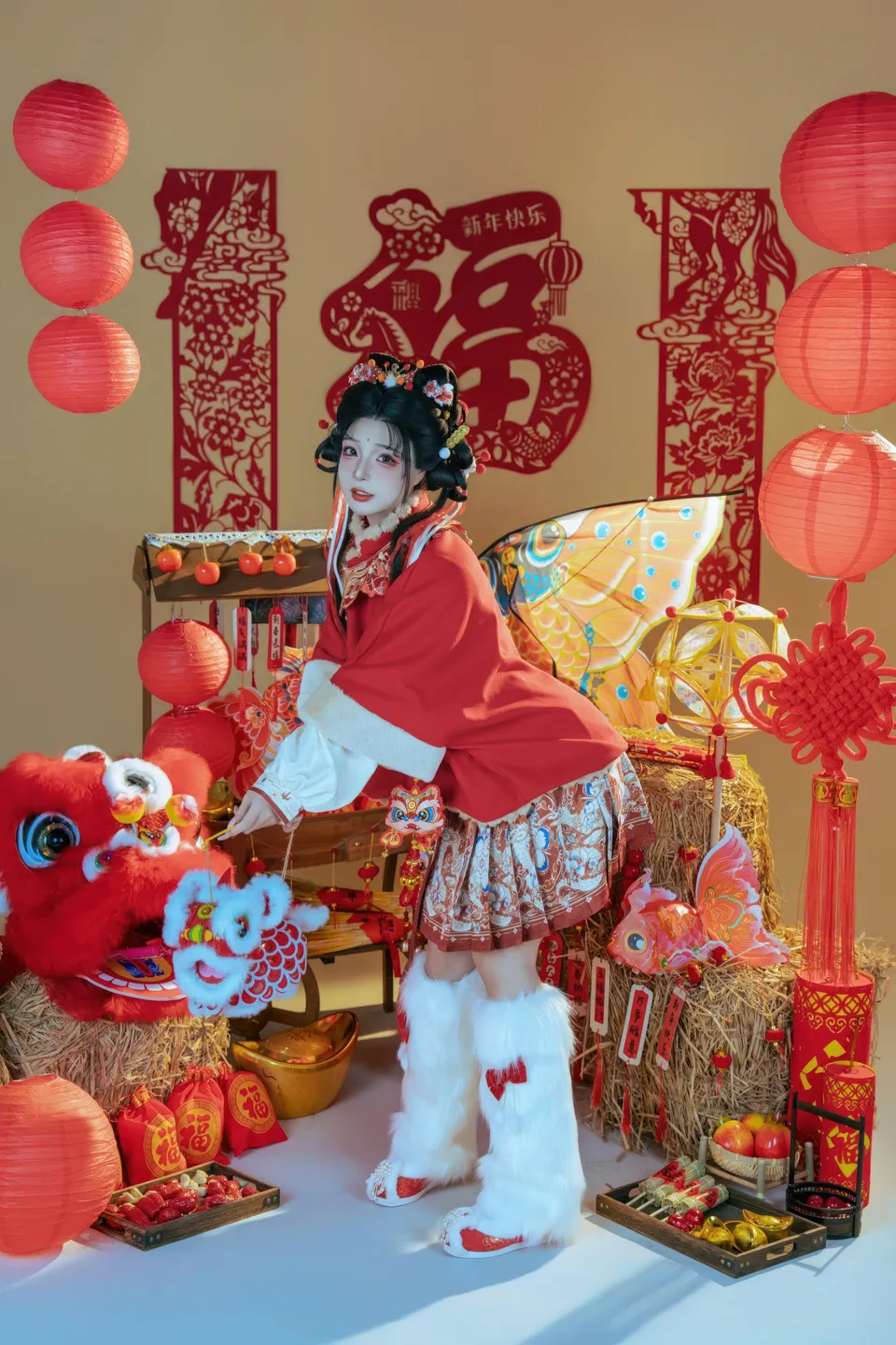 yuuhui玉汇 – NO.159 2026 New Year Special Lion Dancer Girl [131P-2V-2.12G] (131 photos) - Yuuhuiyu Hui (yuuhui玉汇) - Photo 4 of 131
