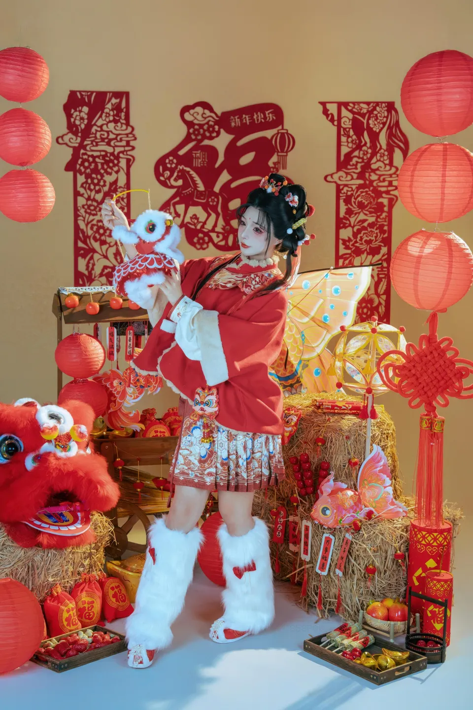 yuuhui玉汇 – NO.159 2026 New Year Special Lion Dancer Girl [131P-2V-2.12G] (131 photos) - Yuuhuiyu Hui (yuuhui玉汇) - Photo 5 of 131