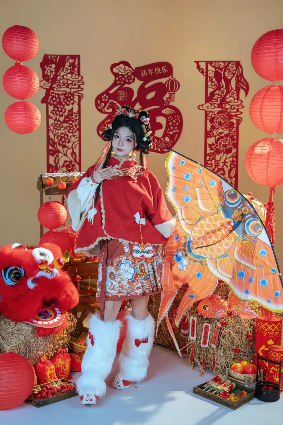 yuuhui玉汇 – NO.159 2026 New Year Special Lion Dancer Girl [131P-2V-2.12G] (131 photos) - Yuuhuiyu Hui (yuuhui玉汇) - Photo 18 of 131