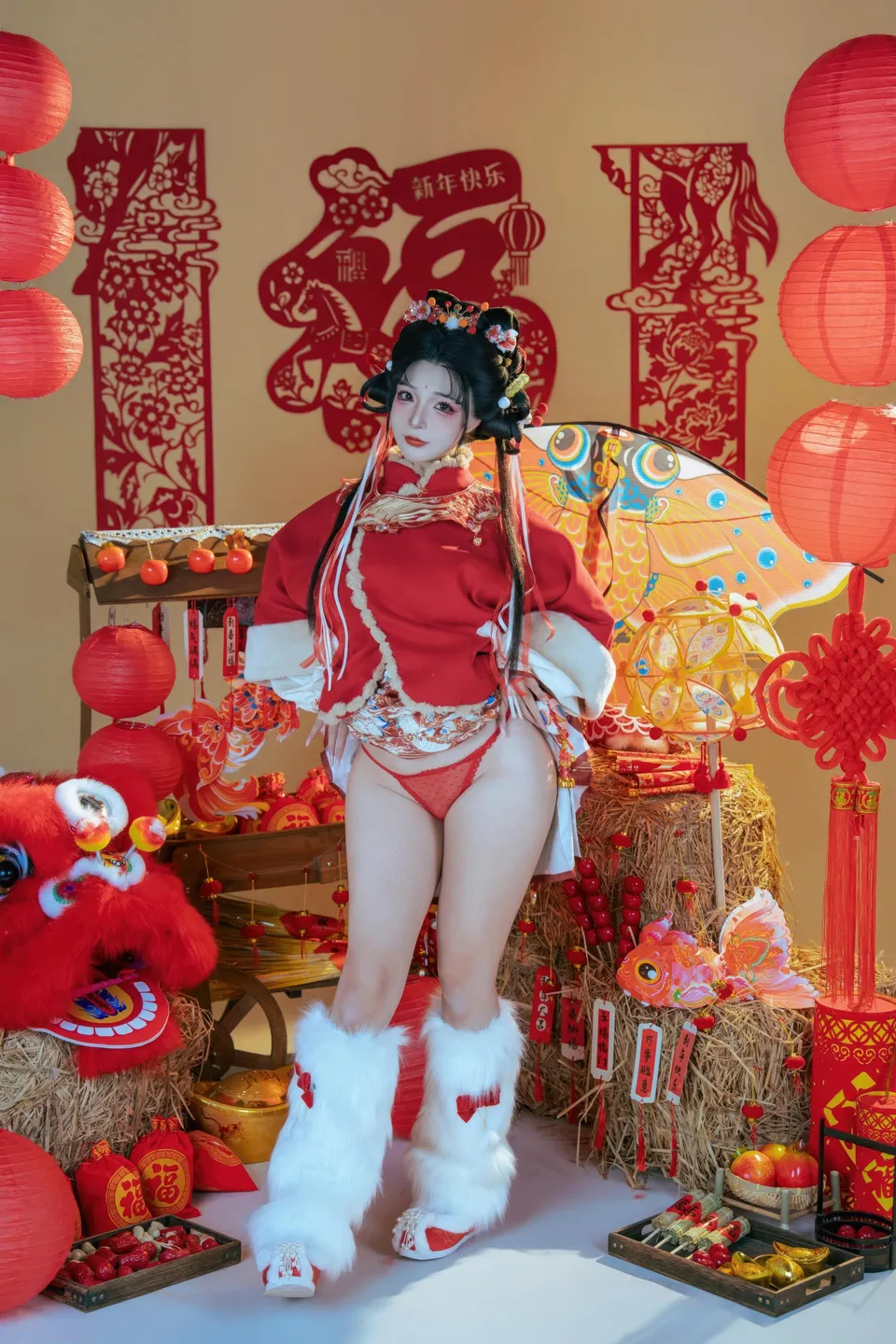yuuhui玉汇 – NO.159 2026 New Year Special Lion Dancer Girl [131P-2V-2.12G] (131 photos) - Yuuhuiyu Hui (yuuhui玉汇) - Photo 20 of 131