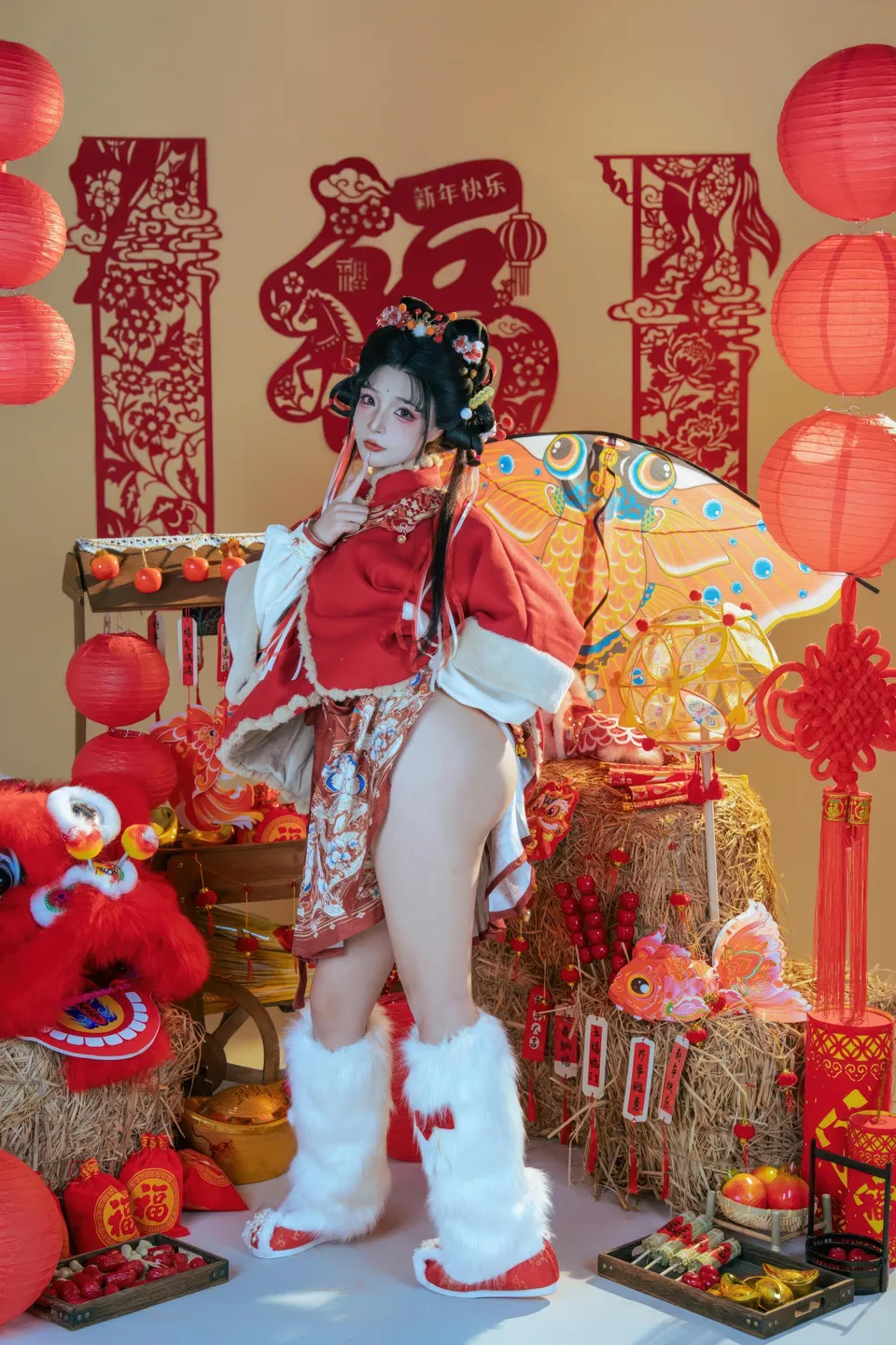 yuuhui玉汇 – NO.159 2026 New Year Special Lion Dancer Girl [131P-2V-2.12G] (131 photos) - Yuuhuiyu Hui (yuuhui玉汇) - Photo 22 of 131