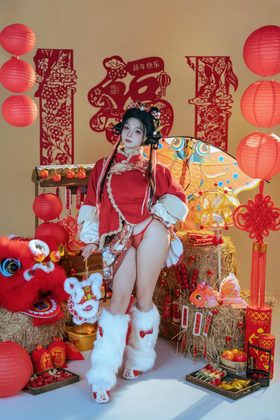 yuuhui玉汇 – NO.159 2026 New Year Special Lion Dancer Girl [131P-2V-2.12G] (131 photos) - Yuuhuiyu Hui (yuuhui玉汇) - Photo 23 of 131