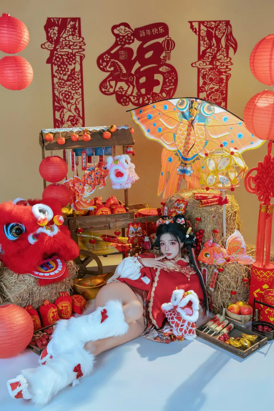 yuuhui玉汇 – NO.159 2026 New Year Special Lion Dancer Girl [131P-2V-2.12G] (131 photos) - Yuuhuiyu Hui (yuuhui玉汇) - Photo 32 of 131