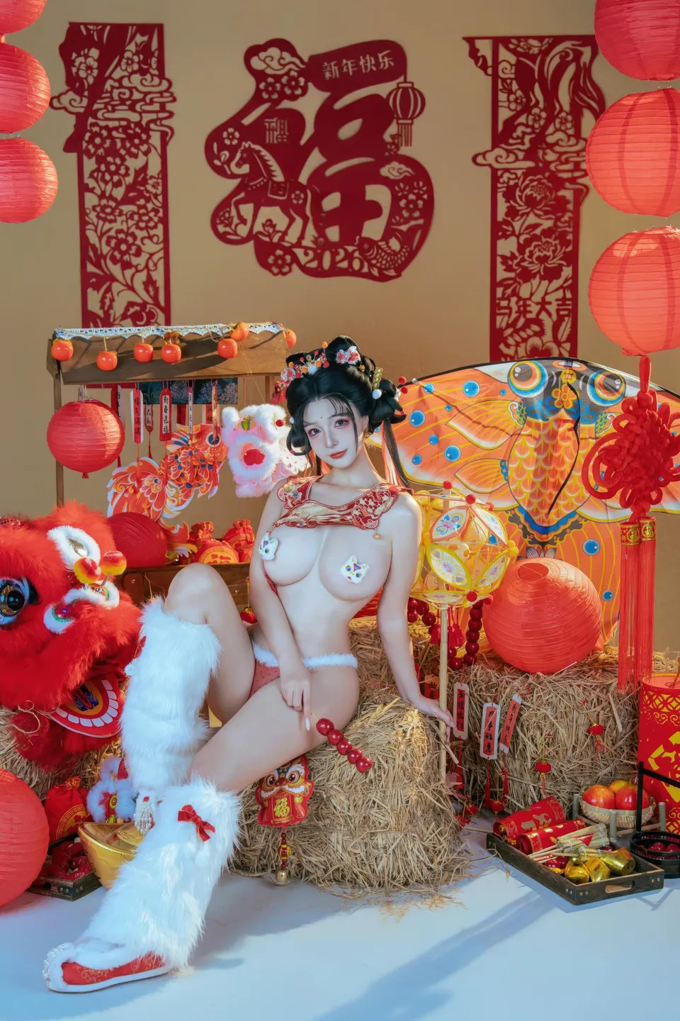 yuuhui玉汇 – NO.159 2026 New Year Special Lion Dancer Girl [131P-2V-2.12G] (131 photos) - Yuuhuiyu Hui (yuuhui玉汇) - Photo 35 of 131