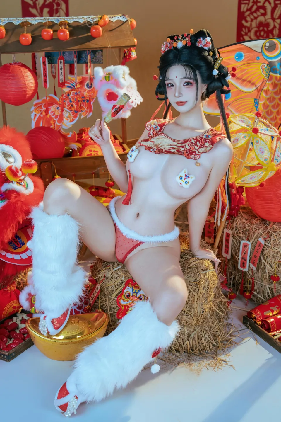 yuuhui玉汇 – NO.159 2026 New Year Special Lion Dancer Girl [131P-2V-2.12G] (131 photos) - Yuuhuiyu Hui (yuuhui玉汇) - Photo 36 of 131