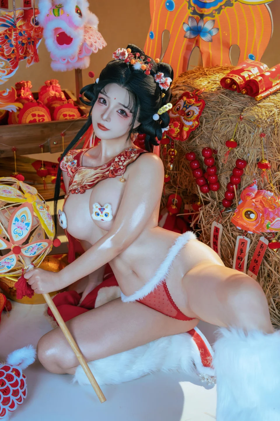 yuuhui玉汇 – NO.159 2026 New Year Special Lion Dancer Girl [131P-2V-2.12G] (131 photos) - Yuuhuiyu Hui (yuuhui玉汇) - Photo 56 of 131