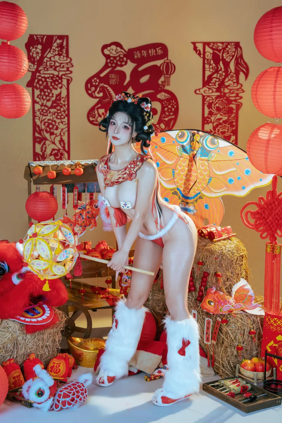yuuhui玉汇 – NO.159 2026 New Year Special Lion Dancer Girl [131P-2V-2.12G] (131 photos) - Yuuhuiyu Hui (yuuhui玉汇) - Photo 64 of 131