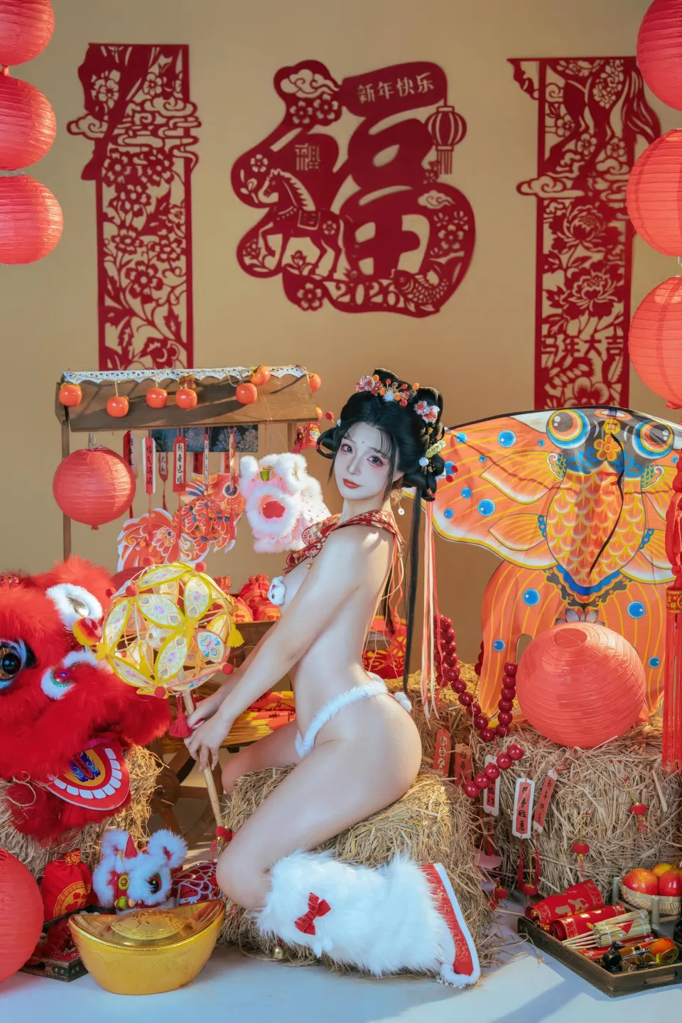 yuuhui玉汇 – NO.159 2026 New Year Special Lion Dancer Girl [131P-2V-2.12G] (131 photos) - Yuuhuiyu Hui (yuuhui玉汇) - Photo 88 of 131