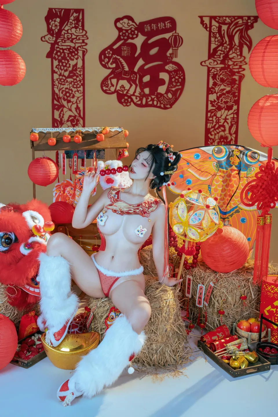 yuuhui玉汇 – NO.159 2026 New Year Special Lion Dancer Girl [131P-2V-2.12G] (131 photos) - Yuuhuiyu Hui (yuuhui玉汇) - Photo 91 of 131