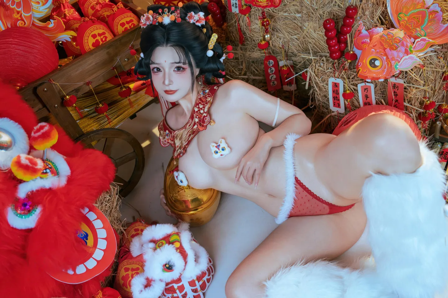 yuuhui玉汇 – NO.159 2026 New Year Special Lion Dancer Girl [131P-2V-2.12G] (131 photos) - Yuuhuiyu Hui (yuuhui玉汇) - Photo 98 of 131