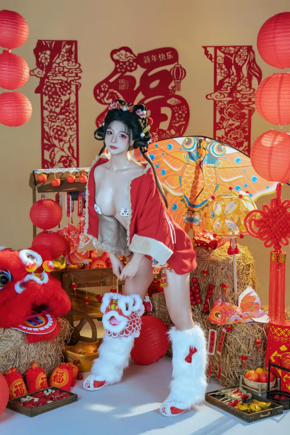 yuuhui玉汇 – NO.159 2026 New Year Special Lion Dancer Girl [131P-2V-2.12G] (131 photos) - Yuuhuiyu Hui (yuuhui玉汇) - Photo 118 of 131