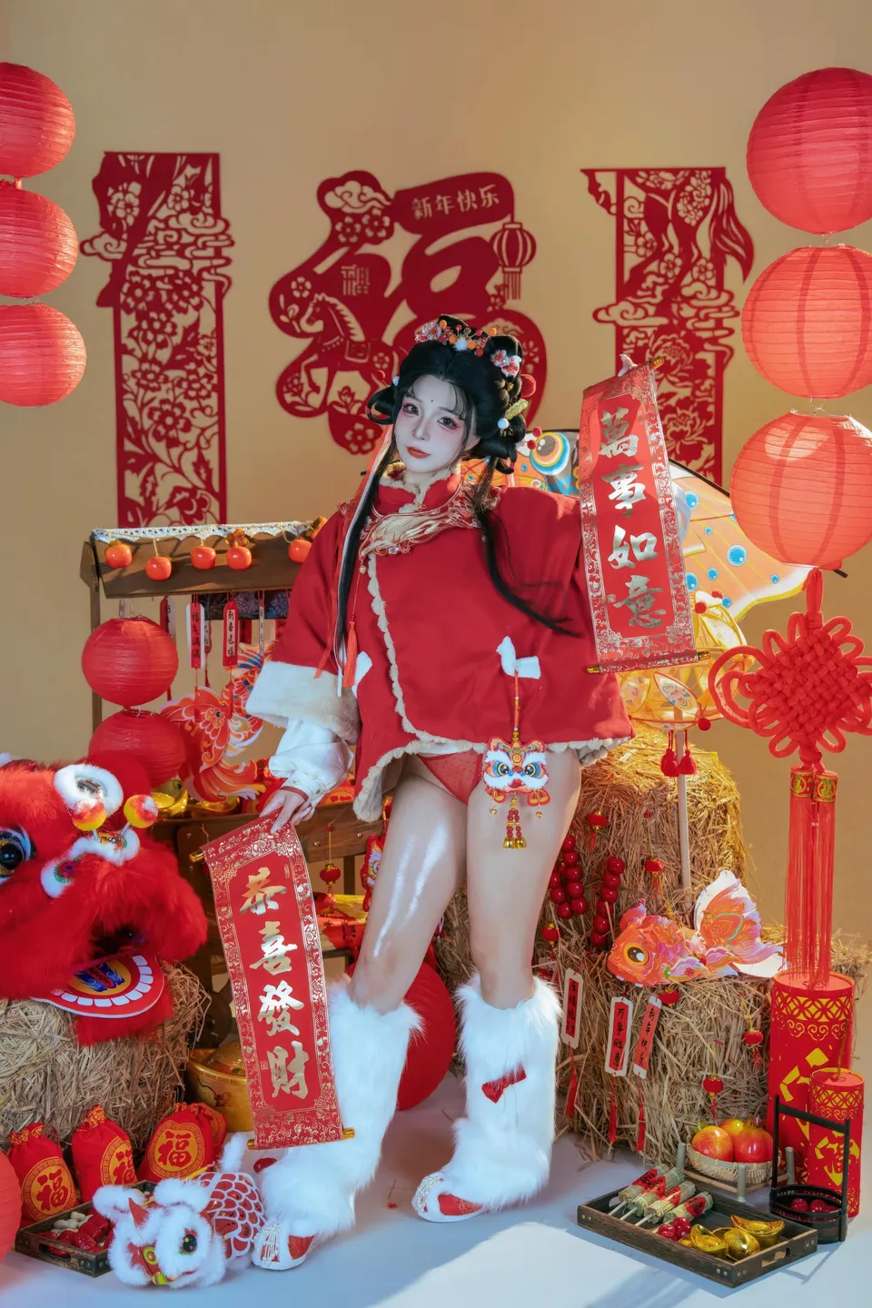 yuuhui玉汇 – NO.159 2026 New Year Special Lion Dancer Girl [131P-2V-2.12G] (131 photos) - Yuuhuiyu Hui (yuuhui玉汇) - Photo 121 of 131