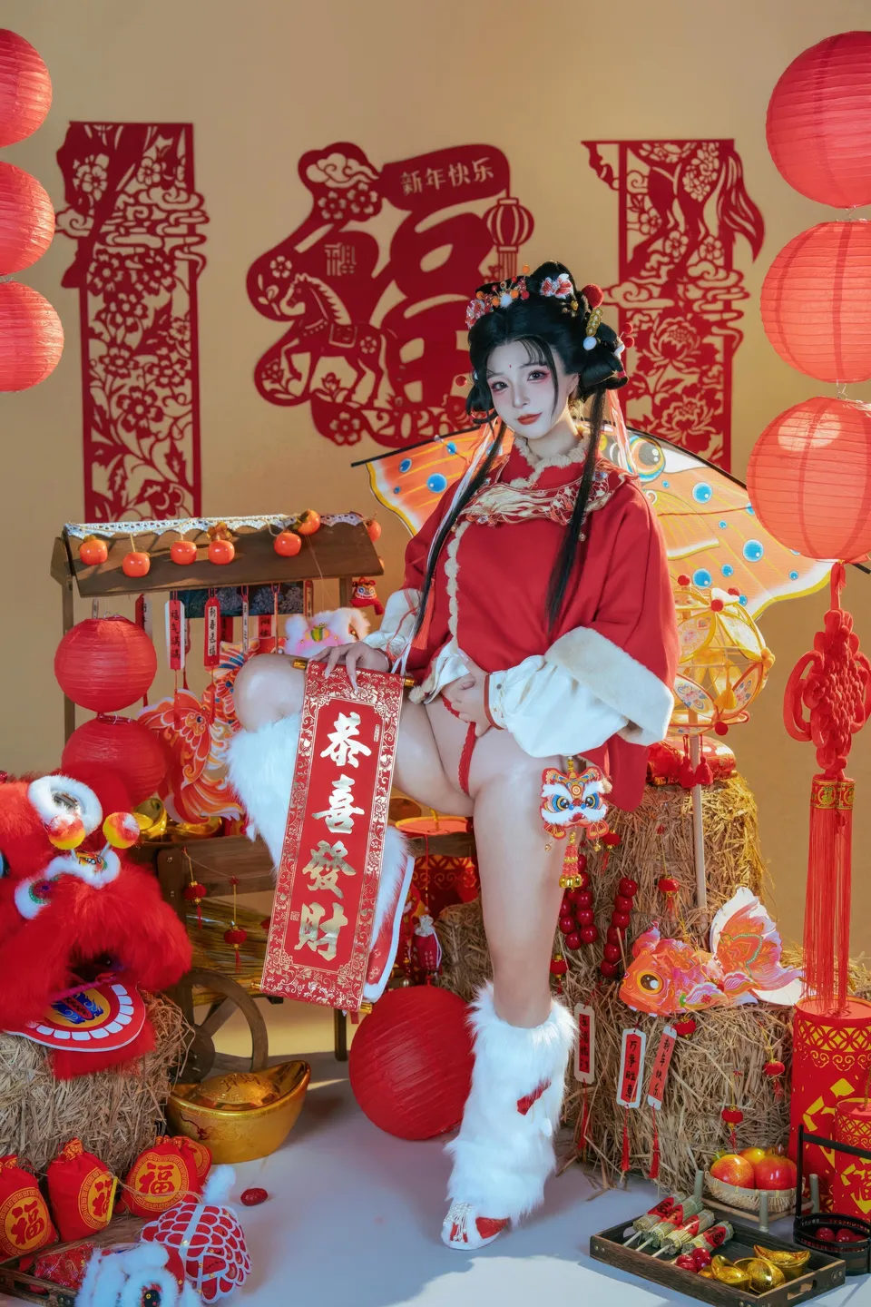 yuuhui玉汇 – NO.159 2026 New Year Special Lion Dancer Girl [131P-2V-2.12G] (131 photos) - Yuuhuiyu Hui (yuuhui玉汇) - Photo 123 of 131