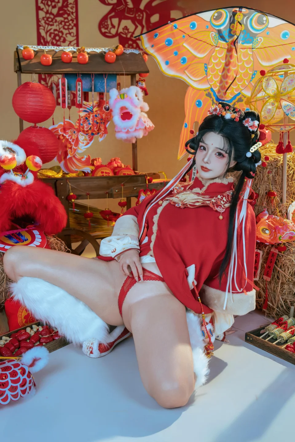 yuuhui玉汇 – NO.159 2026 New Year Special Lion Dancer Girl [131P-2V-2.12G] (131 photos) - Yuuhuiyu Hui (yuuhui玉汇) - Photo 127 of 131